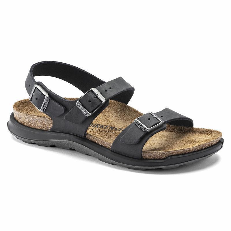 Birkenstock Sonora Oiled Læder Sandaler Dame Sort | DK 359KOR